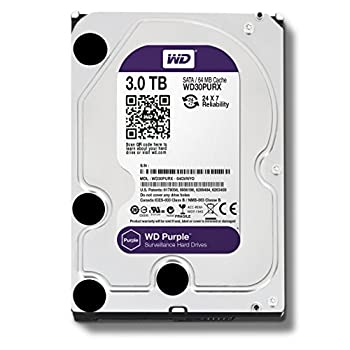 【中古】【輸入品 未使用】WD HDD 内蔵ハードディスク 3.5インチ 3TB WD Purple 監視カメラ用 WD30PURX IntelliPower 3年保証