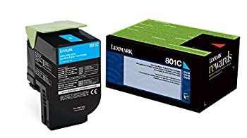 šۡ͢ʡ̤ѡLexmark 801C - Cyan - original - toner cartridge LCCP, LRP - for Lexmark CX310dn, CX310n, CX410de, CX410dte, CX410e, CX510de, CX510dhe,