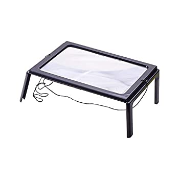 【中古】【輸入品・未使用】Othmro 3倍拡大鏡 ハンズフリー フルページ 拡大鏡 LED 照明付き 折りたた..