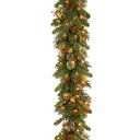 yÁzyAiEgpzNational Tree 9 Foot by 12 Inch Wintry Pine Garland with Red Berries, Cones and Snowflakes (WP1-300-9B-1) by National Tree Company