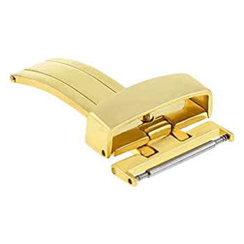 ewatchparts 20?mm Deployment Band留め金バックルfor Omega Watchレザーストラップゴールド# 3