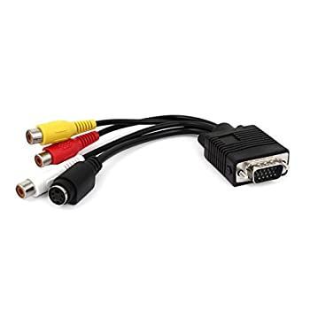 【中古】【輸入品 未使用】eDealMax SVGA VGA A Sビデオアダプター AV 3 RCA TV por Cable convertidor 18cm 7