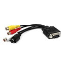 【中古】【輸入品・未使用】eDealMax SVGA VGA A Sビデオアダプター AV 3 RCA TV por Cable convertidor 18c...