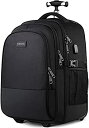 【中古】【輸入品・未使用】車輪付きバックパック 大型ローリングバックパック メンズ レディース 防水 ビジネス 旅行 キャリーオンホイール付きバックパックバッグ...