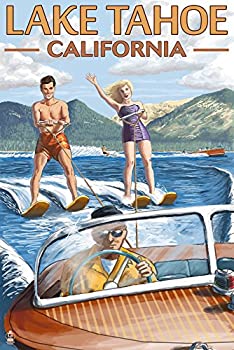 【中古】【輸入品・未使用】タホ湖、カリフォルニア - 水上スキーシーン(24x36 ジクレーギャラリープリント、壁の装飾トラベルポスター) 【中古】【輸入品・未使用】タホ湖、カリフォルニア - 水上スキーシーン(24x36 ジクレーギャラリープリント、壁の装飾トラベルポスター)