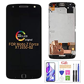 【中古】【輸入品・未使用】Moto Z Force XT1650-02 LCDディスプレイスクリーン交換用、Motorola Moto ..