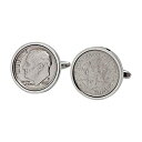 【中古】【輸入品・未使用】worldcoincufflinks−カフスボタン−ロジウムメッキ−1985ダイムコイン カフスボ...