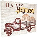 【中古】【輸入品・未使用】The Stupellホーム飾りコレクションHappy Harvest Giant Pumpkin Truck Framed Gicl...