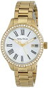 yÁzyAiEgpzm[eBJrvfB[X Nautica Women's N16661M BFD 101 Swarovski Crystal-Accented Gold-Tone Stainless Steel Watch [sAi]