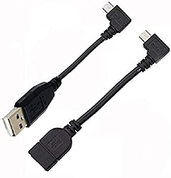 【中古】【輸入品・未使用】MasterStor (Pack of 2?) 5ピンマイクロUSB OTGホストケーブル???マイクロUSB Bオスto USB Aメス右角度90度for Nexus 7タブレット???ブラ