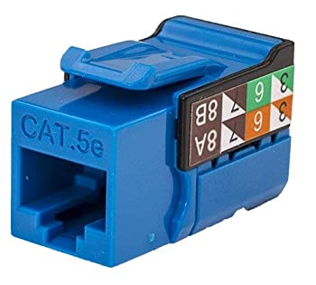 楽天スカイマーケットプラス【中古】【輸入品・未使用】CAT5E RJ45 キーストーンジャック V-Maxシリーズ - ブルーカラー - （50パック）