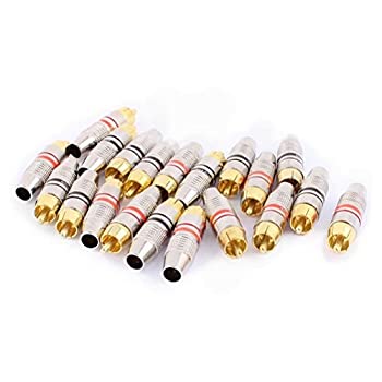 【中古】【輸入品・未使用】ucland 20個メタルRCAオスオーディオ同軸ワイヤコネクタカプラシルバートーン