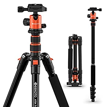 【中古】【輸入品 未使用】GEEKOTO 58 Ultra Compact Lightweight Aluminum Tripod with 360° Panorama Ball Head for DSLR, Monopod, Tripod for OSMO, Ideal for Vlog,