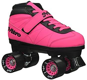 【中古】【輸入品・未使用】(Youth 4) - Epic Skates 2016 Epic Nitro Turbo 4 Indoor/Outdoor Quad Speed Roller Skates, Pink