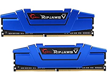 G.SKILL Ripjaws V 16GB（2x8GB）DDR4-2400 CL15-15-15-35 1.2V 288PINデュアルチャンネルメモリキット - ブルー