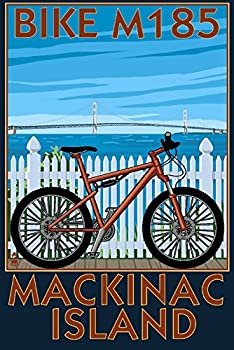 【中古】【輸入品・未使用】Mackinac島、ミシガン州???Mountain Bikeシーン 24 x 36 Giclee Print LANT-81237-24x36