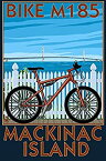 【中古】【輸入品・未使用】Mackinac島、ミシガン州???Mountain Bikeシーン 24 x 36 Giclee Print LANT-81237-24x36