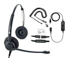 【中古】【輸入品・未使用】TruVoice HD-150 プロフェッショナルコード付きダブルイヤーヘッドセット ノイズキャンセリングマイク付き Avaya 1600または9600の電話とPC/ソフ(2)