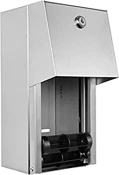 【中古】【輸入品・未使用】デュアルロールトイレットペーパーディスペンサー ? ロック可能なデザイン ? 高耐久商用グレード304グレードステンレススチール ? 奥行6-3/4