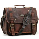 【中古】【輸入品・未使用】ハンドメイド ワールド ラップトップ バッグ ヴィンテージ メンズ ブラウン レザー ブリーフケース メッセンジャー バッグ (12イ...