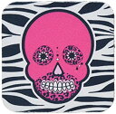 【中古】【輸入品・未使用】(set-of-4-Soft) - 3dRose cst_35552_1 Day of The Dead Skull-Dia De L...