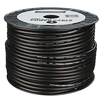 【中古】【輸入品・未使用】INSTALLBAY ibgn08???250???Groundワイヤ???8ゲージブラック電源ケーブル250フィートコイル