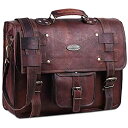 【中古】【輸入品・未使用】ハンドメイド ワールド レザー メッセンジャー バッグ メンズ レディース ブリーフケース ノートパソコン コンピューター サッチェル...