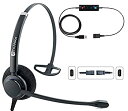 【中古】【輸入品・未使用】TruVoice HD-100 プロフェッショナルシングルイヤーヘッドセット ノイズキャンセリングマイクと取り外し可能なUSBボトムケーブル付属 (USBソフト
