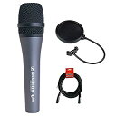 【中古】【輸入品・未使用】Sennheiser E845 スーパーカーディオイド ハンドヘルドダイナミックマイク XLR-XLRケーブルとポップフィルター付き