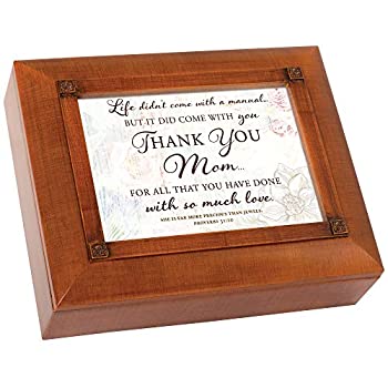 【中古】【輸入品・未使用】Cottage Garden Thank You Mom for All Much Love インスピレーショナルティーストレージ チェストとジュエリーボックス