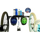 【中古】【輸入品・未使用】Koova 壁掛け自転車収納ラック ガレージハンガー 自転車2台 + ヘルメット用 | 大型クルーザー/大型タイヤマウンテンバイクにも...