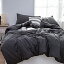 šۡ͢ʡ̤ѡ(King:230cm x 260cm, Dark Gray) - MisDress Ultra Soft Jersey Knit Cotton 3 Pieces Duvet Cover Set Soft and Durable Comforter Cover and