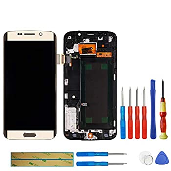 【中古】【輸入品・未使用】Swark Super AMOLEDディスプレイ サムスン Galaxy S6 Edge G925S G925V G925i G925F対応 フレーム+ツール付きタッチスクリーンディスプレイ (ゴ 【中古】【輸入品・未使用】Swark Super AMOLEDディスプレイ サムスン Galaxy S6 Edge G925S G925V G925i G925F対応 フレーム+ツール付きタッチスクリーンディスプレイ (ゴ