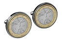 【中古】【輸入品・未使用】Da Vinci cufflinks-のギフトをGive A genius- Vitruvian Manミントコイン