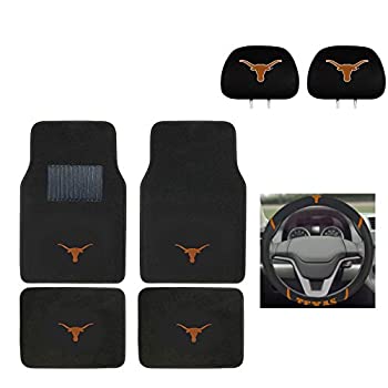 【中古】【輸入品・未使用】テキサス大学 車両用ギフトセットロゴ付き前列後列フロアライナー。ヘッドレストカバー2枚、フロアマット4枚、ホイールカバー1枚のギフトセット 【中古】【輸入品・未使用】テキサス大学 車両用ギフトセットロゴ付き前列後列フロアライナー。ヘッドレストカバー2枚、フロアマット4枚、ホイールカバー1枚のギフトセット