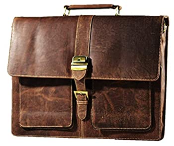 【中古】【輸入品・未使用】Satchel And Fable ヴィンテージ ハンドメイド レザー メッセンジャーバッグ ノートパソコン ブリーフケース ベスト コンピューター サッチェル
