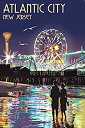 【中古】【輸入品・未使用】Atlantic City、新しいジャージー???スチールPier At Night 24 x 36 Giclee Print LAN...