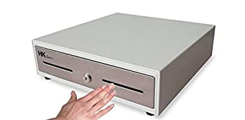 【中古】【輸入品・未使用】HK SYSTEMS 13インチ 高耐久 コンパクト ホワイト 手動プッシュ式 オープンキャッシュドロワー 紙幣4枚/コイン5枚付き ...