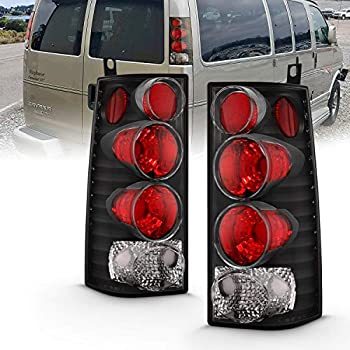 【中古】【輸入品・未使用】AmeriLite ブラック交換用ブレーキテールライトセット Chevy Express GMC Savana Van用 - 助手席と運転席側