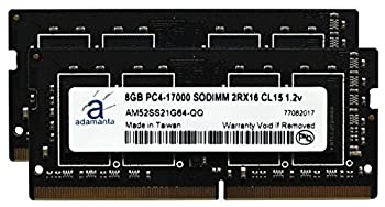 Adamanta 16GB (2x8GB) ノートパソコン用メモリアップグレード MSi GS60 6QD 211NL Ghost DDR4 2133 PC4-17000 SODIMM 2Rx16 CL15 1.2v ノートブ