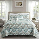 yÁzyAiEgpzSerenta Tivoli IkatfUC5?Piece Teal Aqua Printed Prewashed Quilted CoverletxbhJo[ăLguPbgwithRbg|GXe