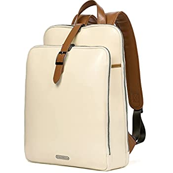 【中古】【輸入品・未使用】CLUCI レディース バックパック パース レザー 15.6インチ ノートパソコン 旅行 ビジネス ビンテージ 大型ショルダーバッグ...