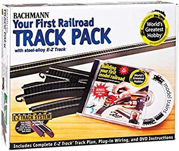 【中古】【輸入品 未使用】Bachmann Trains スナップフィット E-Z TRACK ホビートラックパック スチール合金レール ブラックロードベッド付き HOスケール