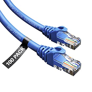 【中古】【輸入品・未使用】GearIT 100-Pack Cat6 Patch Cable 0.5 Foot / 6 Inches Cat 6 Ethernet Cable Snagless Flexible Soft Tab - Preimum Series - Blue