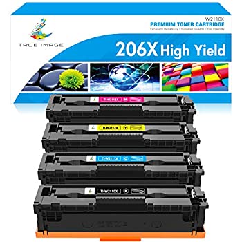 【中古】【輸入品 未使用】True Image(トゥルーイメージ) 互換トナーカートリッジ 交換用 HP 206X 206A W2110A W2110X HP Color Laserjet Pro M255dw MFP M283fdw M283cdw