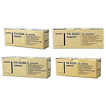 【中古】【輸入品・未使用】Kyocera TK-522K TK-522C TK-522M TK-522Y Toner Cartridge (Black Cyan Magenta Yellow, 4-Pack) in Retail Packaging