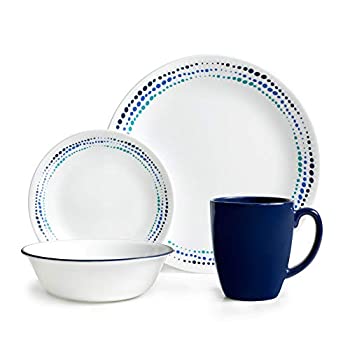 【中古】【輸入品・未使用】Corelle Livingware オーシャンブルース ディナーウェア16点セット