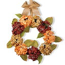 【中古】【輸入品・未使用】Nationalツリー会社24で。ミックスHydrangea Wreath グリーン RAS-W060614A