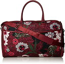 【中古】【輸入品 未使用】Vera Bradley Iconic Convertible Garment Bag, Bordeaux Meadow, One Size