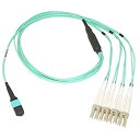 【中古】【輸入品・未使用】Belkin 1M MTP/LC Fiber Optic Cable, 40GB Aqua Multimode 50/125, OM3, Plenum - Patch cable - LC multi-mode (M) to MTP/MPO multi-mode (F)